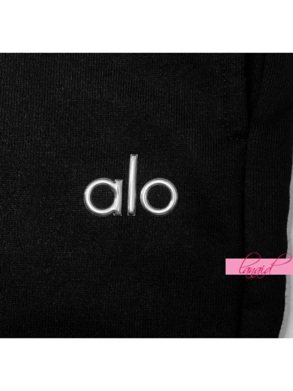 NEW Alo Accolade Straight Leg Sweatpant Black Fleece Sweats Traveling Joggers S